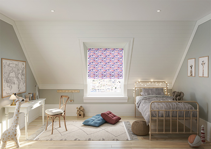 Pony Pals, Lilac - Roman Blind - Image 8